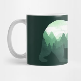 Dramabite Bear Double Exposure Grizzly Surreal Wildlife Animal Mug